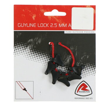 ローベンス Guyline Lock 2.5 mm 6P ガイラインロック 2.5mm 6個 (690193) キャンプ 小物 ROBENS