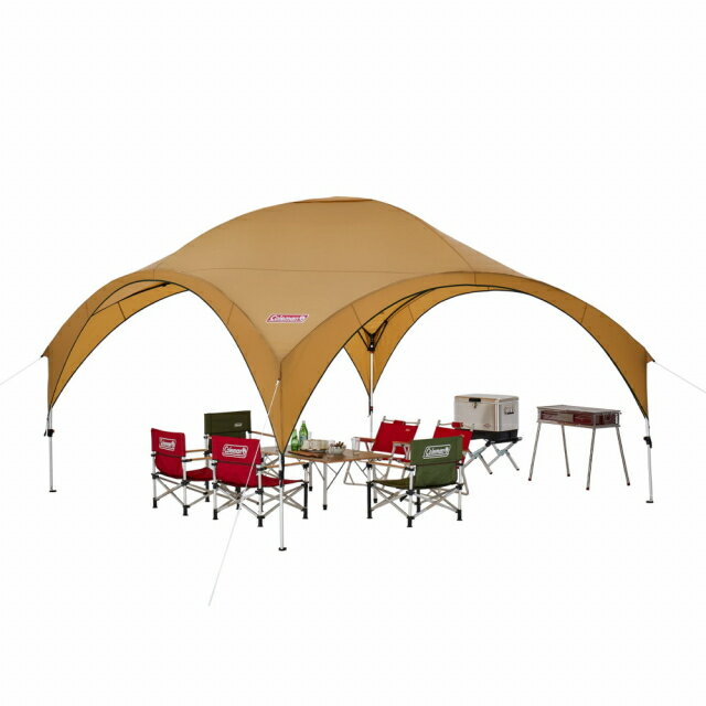 コールマン 2021年新作 パーティーシェードライト/360 グリーン/ベージュ 2000038150 キャンプ タープテント サンシェード Coleman通販格安セール情報 楽天 通販