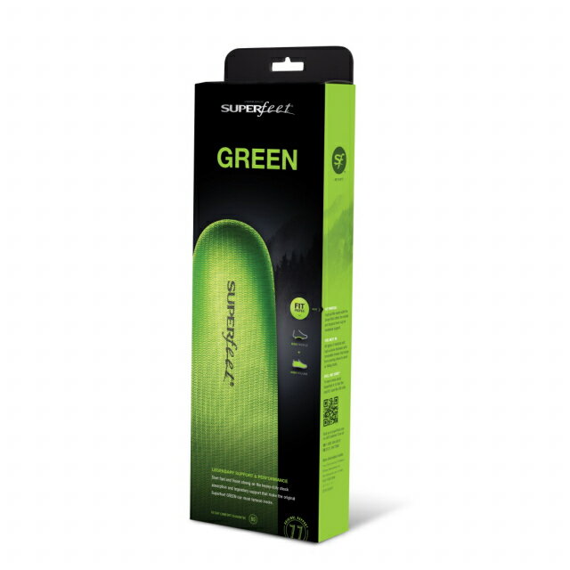 【正規品】 スーパーフィート インソール トリム グリーン GREEN シンボリックなモデル ゴルフ Superfeet