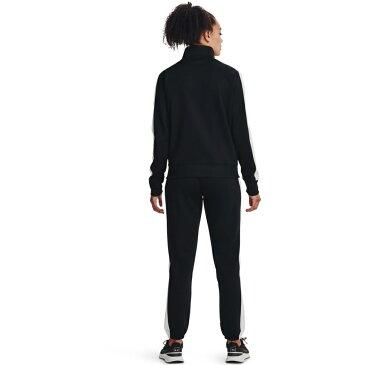 【4/30〜5/5】買えば買うほど★最大10％OFFクーポン アンダーアーマー レディース ジャージ上下セット UA Tracksuit 1365147 001 : ブラック×ブラック UNDER ARMOUR