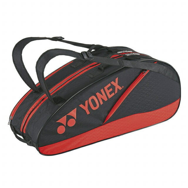 ヨネックス ラケットバック6 リュック付 BAG2132R テニス バドミントン ラケットバッグ 6本用 : ブラック×レッド YONEX 2206_cp_yn