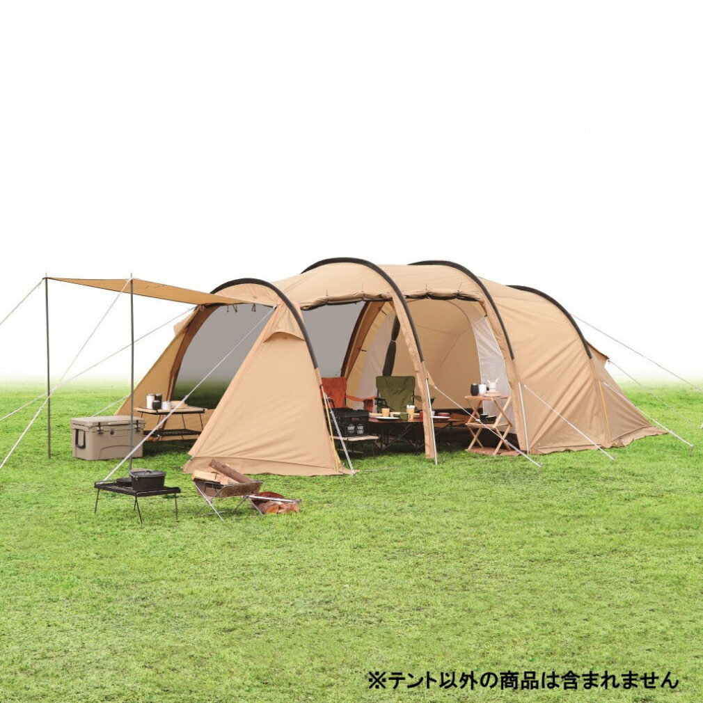 最大10％OFFクーポン 【5/20 0:00〜23:59】 イグニオ 2ルーム型テント IG19410TT キャンプ ドームテント 4人用 : BROWN IGNIO