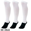 ゼット メンズ 野球 足黒3P5本指ソックス 白 26-29cm BK135BO : ホワイト×ブラック ZETT