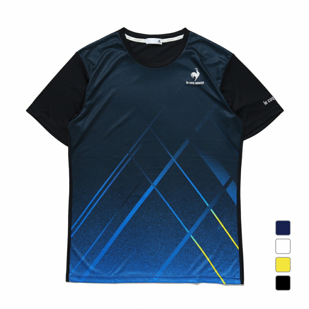 最大10％OFFクーポン  ルコック メンズ テニス 長袖Tシャツ GRAPHIC GAME SHIRT QTMTJA93 le coq sportif 2303_ms