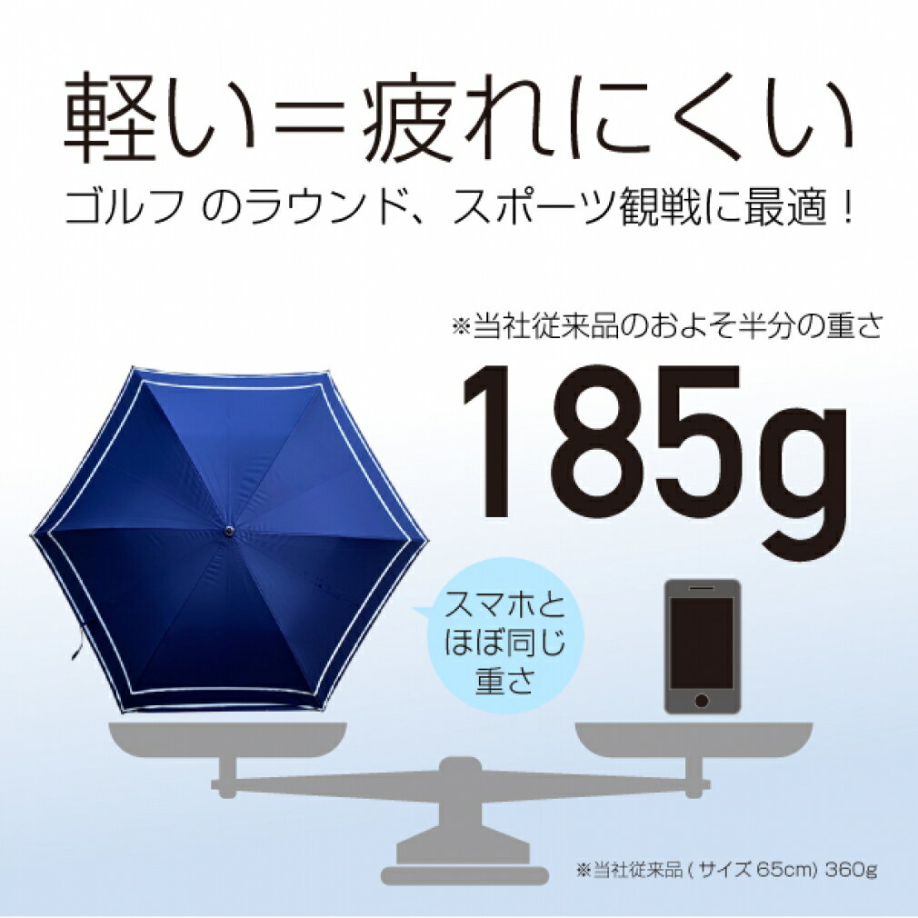 ティゴラパラソルUVカット軽量TR2002UM軽量超軽量185gでとにかく軽い紫外線暑さ対策パラソル超軽量傘遮光傘ゴルフ傘TIGORA