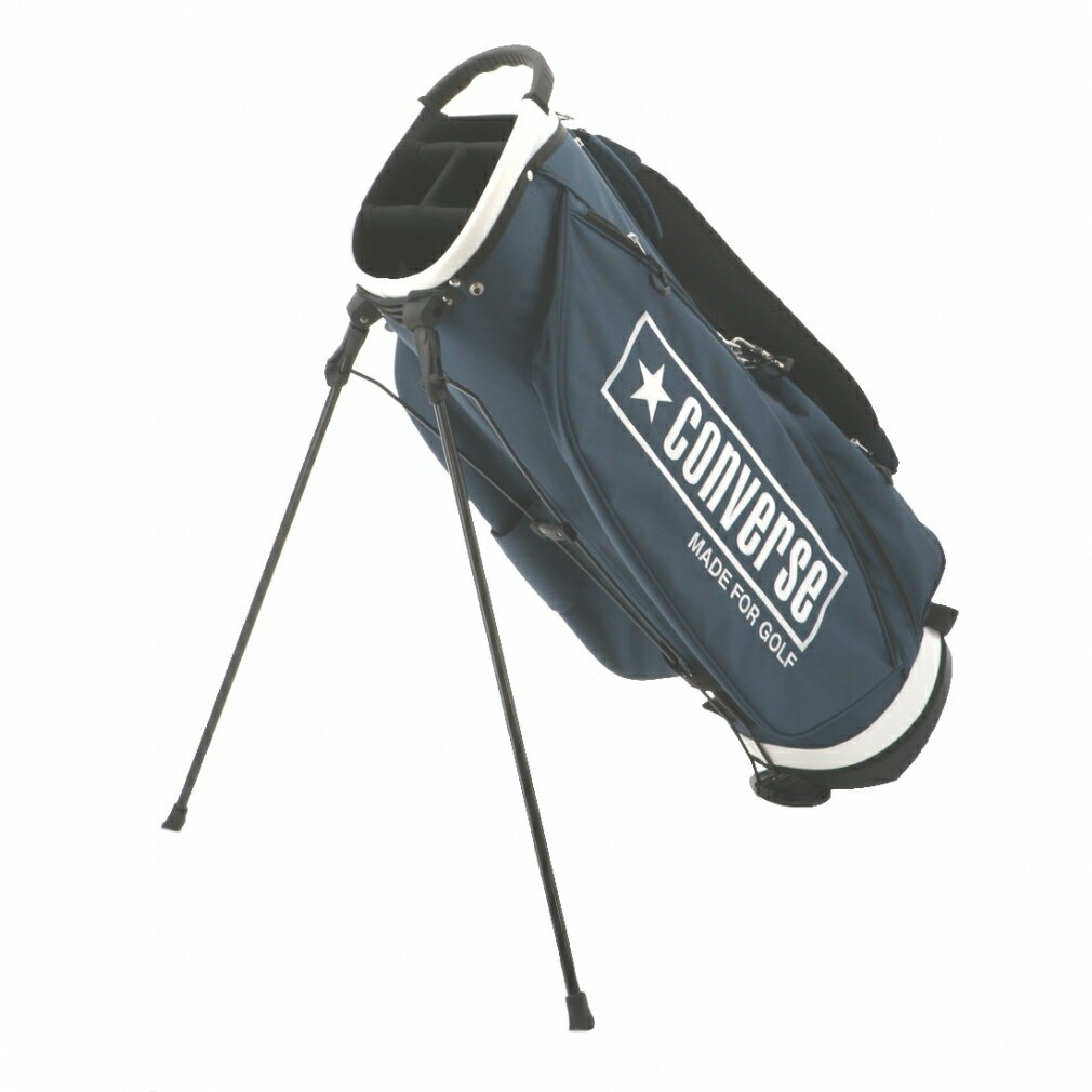 最大10％OFFクーポン【楽天スーパーSALE限定】 コンバース CV SP STAND CADDIE BAG キャディバッグ 9型 (33700290) チャックテイラーマークを使用 ゴルフ : ネイビー Converse