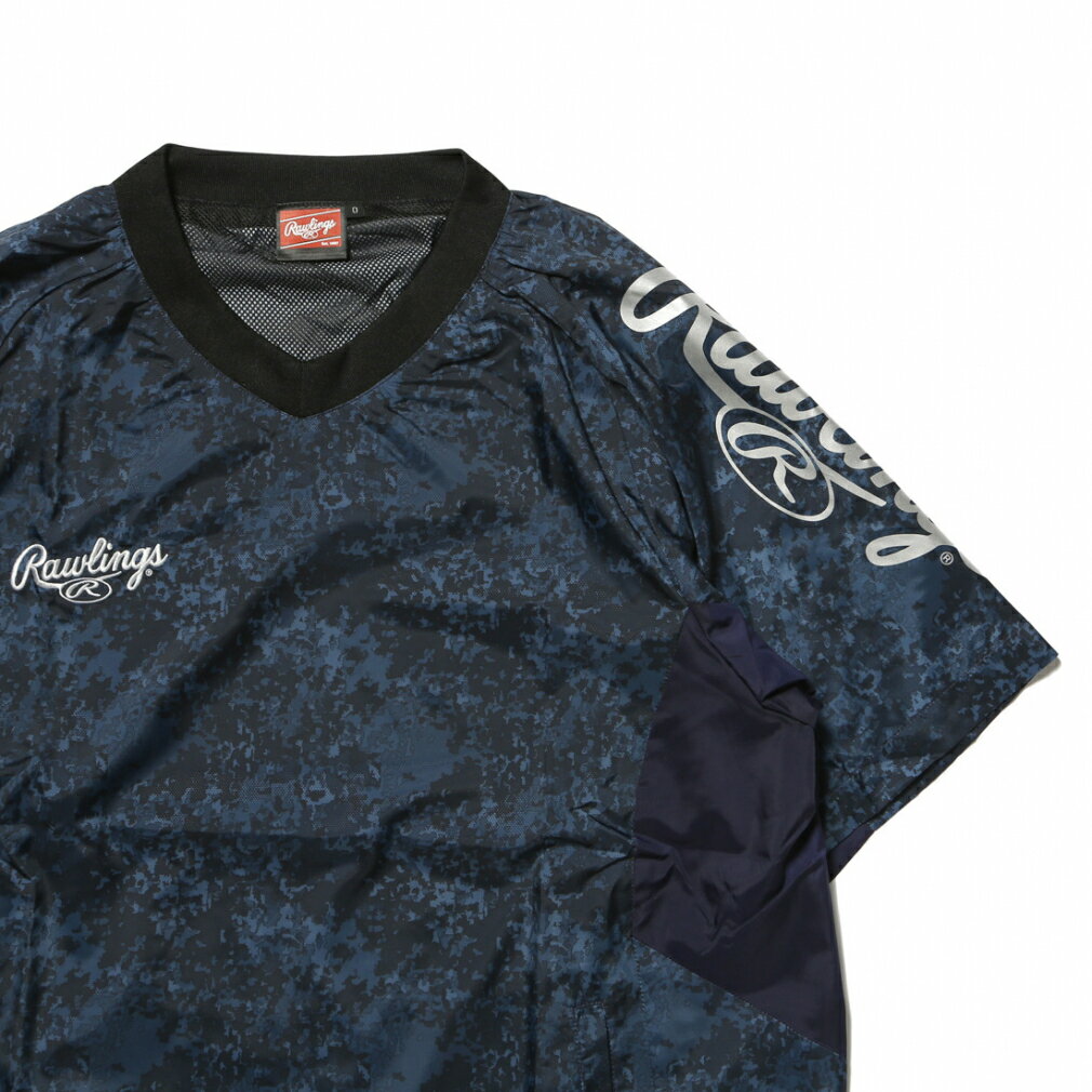 ローリングスメンズ野球半袖ウインドブレーカーコンバット05S/Sウインドシャツ裏メッシュAOS11F07Rawlings