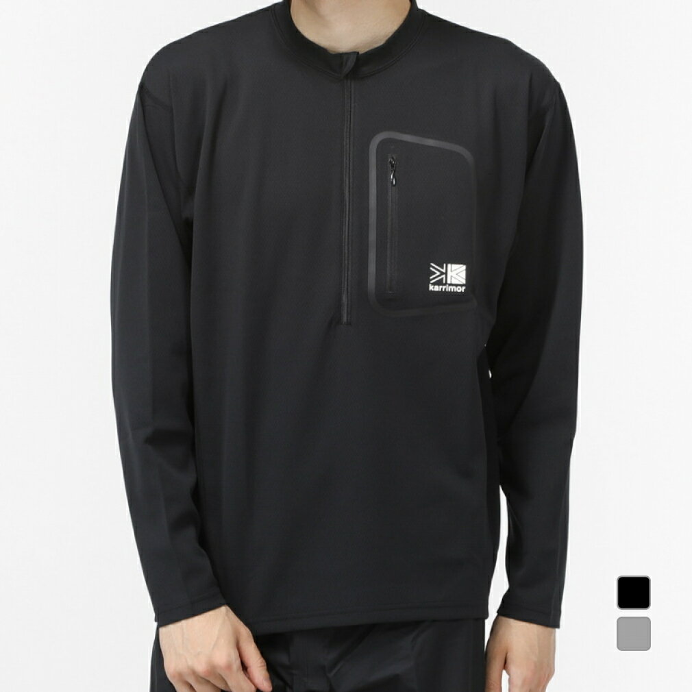  8 30 Δق ő10OFFN[| J}[ Y AEghA TVc quick dry half zip NCbN hC n[t Wbv 101368 karrimor