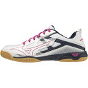 ミズノ ウエーブカイザーブルク 7 81GA222064 メンズ レディス 卓球 シューズ 3E : ホワイト×ローズ MIZUNO 1222TK28onlin...