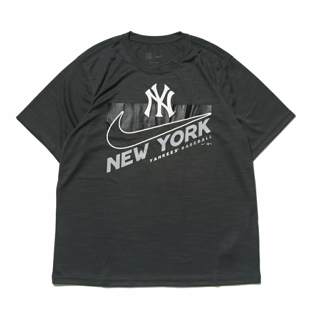 【8/25】買えば買うほど★最大10％OFFクーポン ナイキ メンズ 野球 MLB NIKE ヤンキース スウォッシュ TOWN 半袖Tシャツ NMM2-06FNK : グレー NIKE