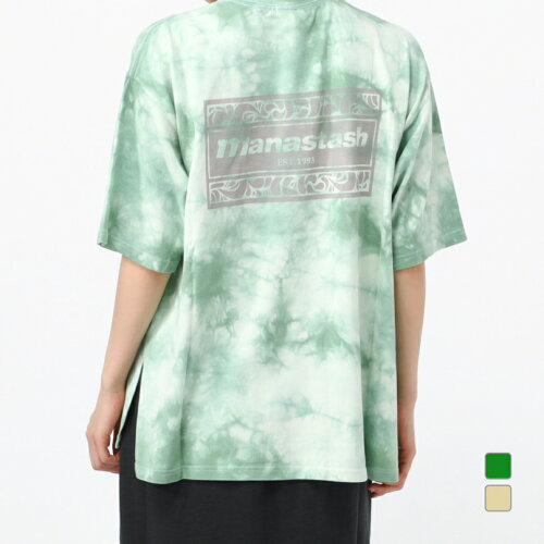 マナスタッシュ レディース アウトドア 半袖Tシャツ Ws TIEDYE LEAF LOGO TEE 7213013 MANASTASH