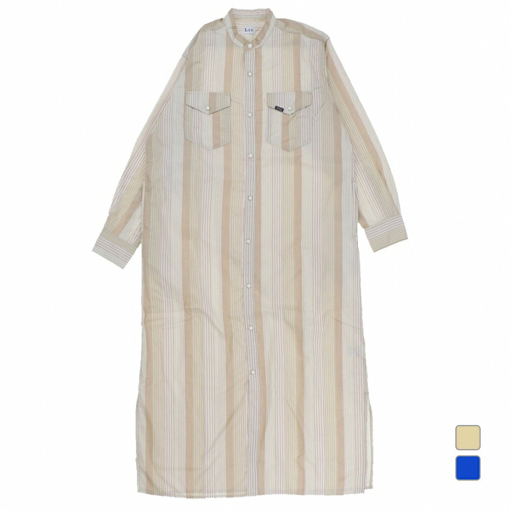 リー レディース アウトドア 長袖シャツ ワンピース BAND COLLAR SHIRTS DRESS LL5006 Lee