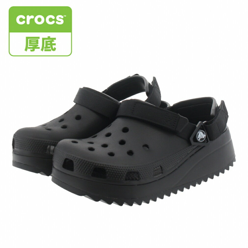 最大10％OFFクーポン 5 18 0:00〜23:59 クロックス Classic Hiker Clog 206772-060 クロッグサンダル : ブラック crocs 2303_mo