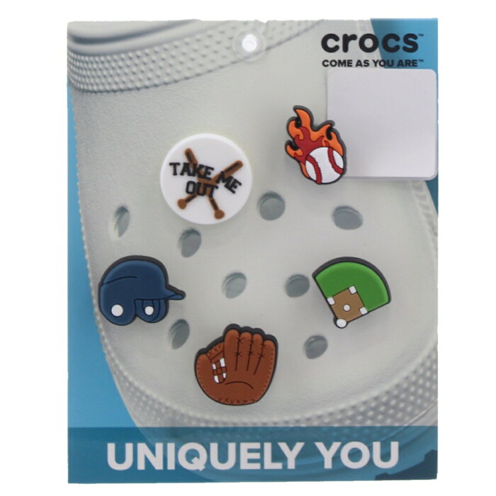 【8/18〜8/23】買えば買うほど★最大10％OFFクーポン クロックス ジビッツ Baseball Fan 5 Pack 10009872 サンダル アクセサリー crocs