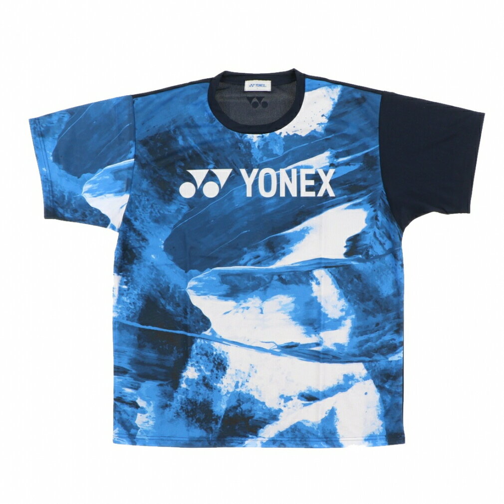 ヨネックス メンズ レディス テニス 半袖Tシャツ グラフィックTシャツ RWAP2104 : ブルー×ホワイト YONEX