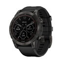 距離計 ガーミン フェニックス7 Sapphire DualPower Ti CarbonGray DLC/Black ゴルフ 距離測定器 時計 GPSナビ GARMIN Fenix