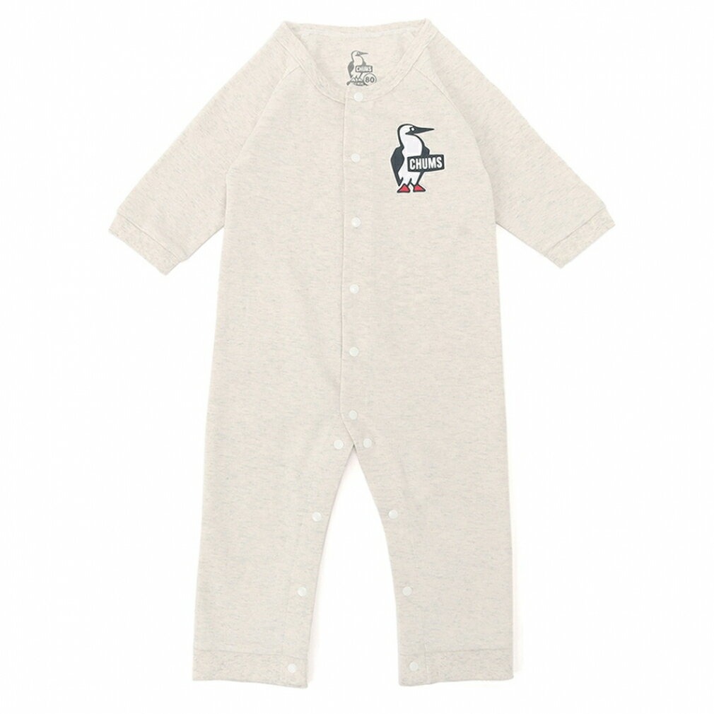 最大10％OFFクーポン 【5/18 0:00〜23:59】 チャムス ジュニア キッズ 子供 アウトドア ウェア ロンパース Baby Booby LS Rompers CH27-1018 W003 : オフホワイト CHUMS