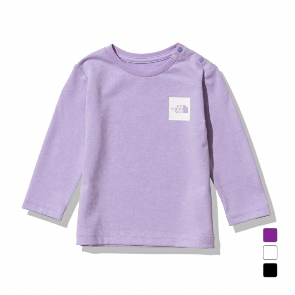 2023春夏 ザ・ノース・フェイス ジュニア キッズ 子供 アウトドア 長袖Tシャツ ベビー ロングスリーブスモールスクエアロゴティー NTB32357 THE NORTH FACE ノースフェイス