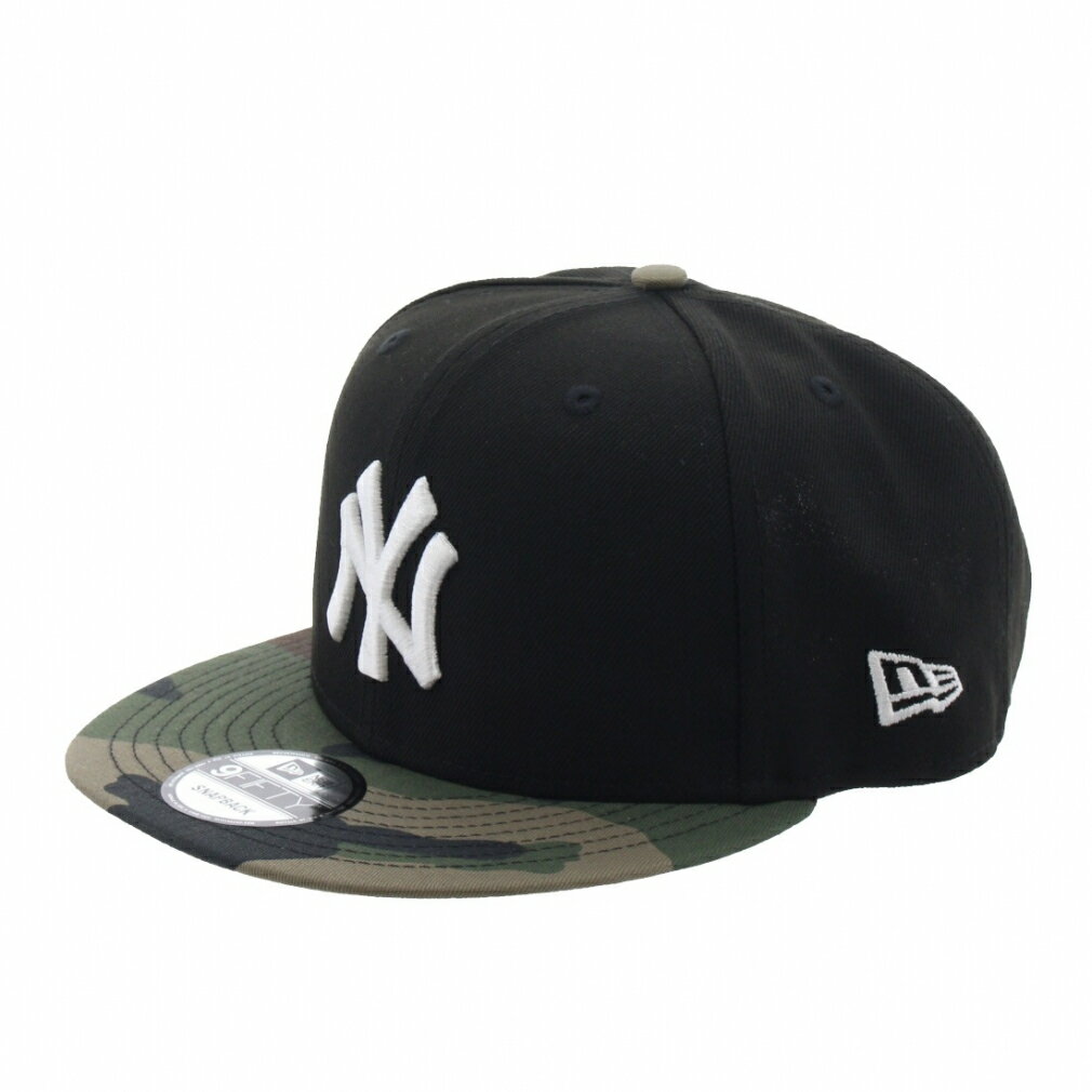 最大10％OFFクーポン  ニューエラ 9FIFTY ニューヨーク・ヤンキース キャップ 950 NEYYAN BLK WCAMO SWHT 23J 13562089 帽子 ： ブラック×グリーン NEW ERA