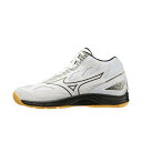 ミズノ CYCLONE SPEED 4 MID サイクロンスピード 4 MID V1GA238554 メンズ レディス バレーボール シューズ 2E : ホワイト×ブラック MIZUNO 2023_85MZbu