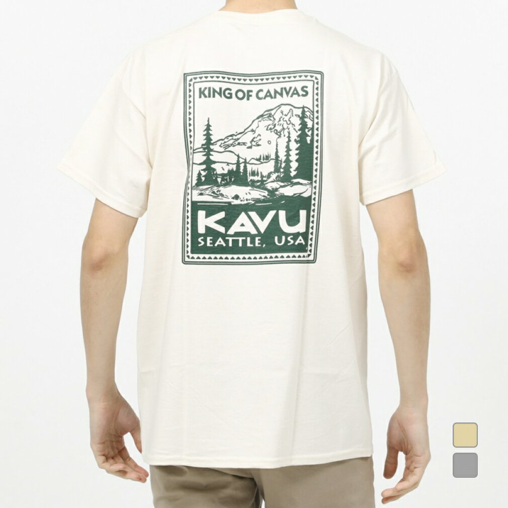 最大10％OFFクーポン 【6/1 0:00〜23:59】 カブー メンズ アウトドア 半袖Tシャツ Stamp Tee 19821643 KAVU