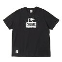 チャムス メンズ アウトドア 半袖Tシャツ ブービーフェイスTシャツ CH01-2278 K004 : ブラック×ホワイト CHUMS