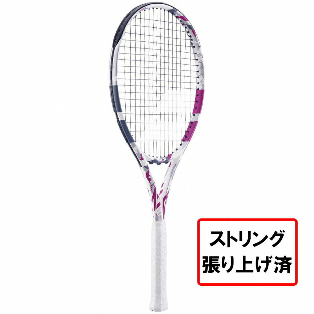 バボラ 国内正規品 EVO AERO LITE PINK エボアエロ ライト ピンク 101508 硬式テニス 張り上がりラケット ホワイト×ローズ BabolaT