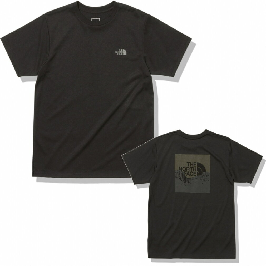 最大10％OFFクーポン  ザ・ノースフェイス メンズ 陸上/ランニング /S Square Mountain LogoTee スクエアマウンテンロゴティー NT32377 : ブラック THE NORTH FACE