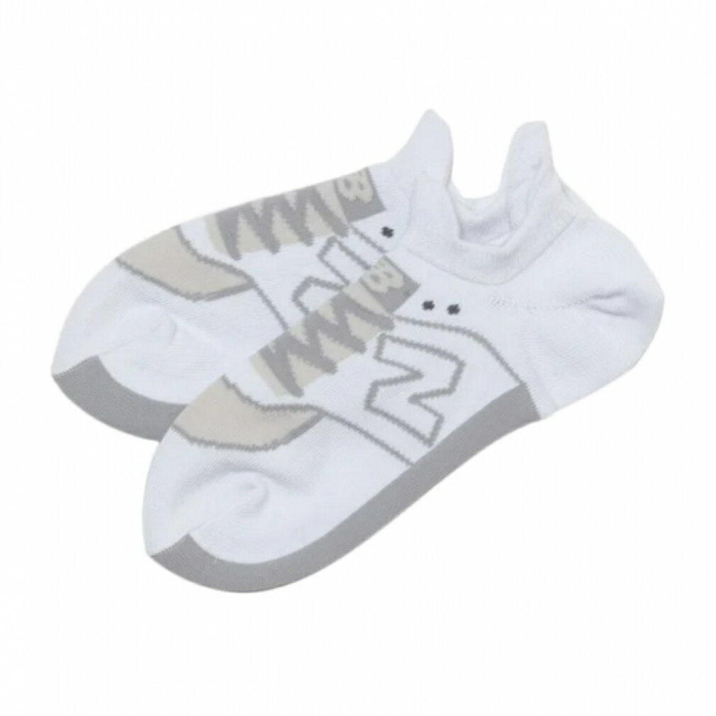 最大10％OFFクーポン 【11/30〜12/1】 ニューバランス ソックス 靴下 スニーカー柄ソックス LAS35700 WT ： ホワイト New Bala