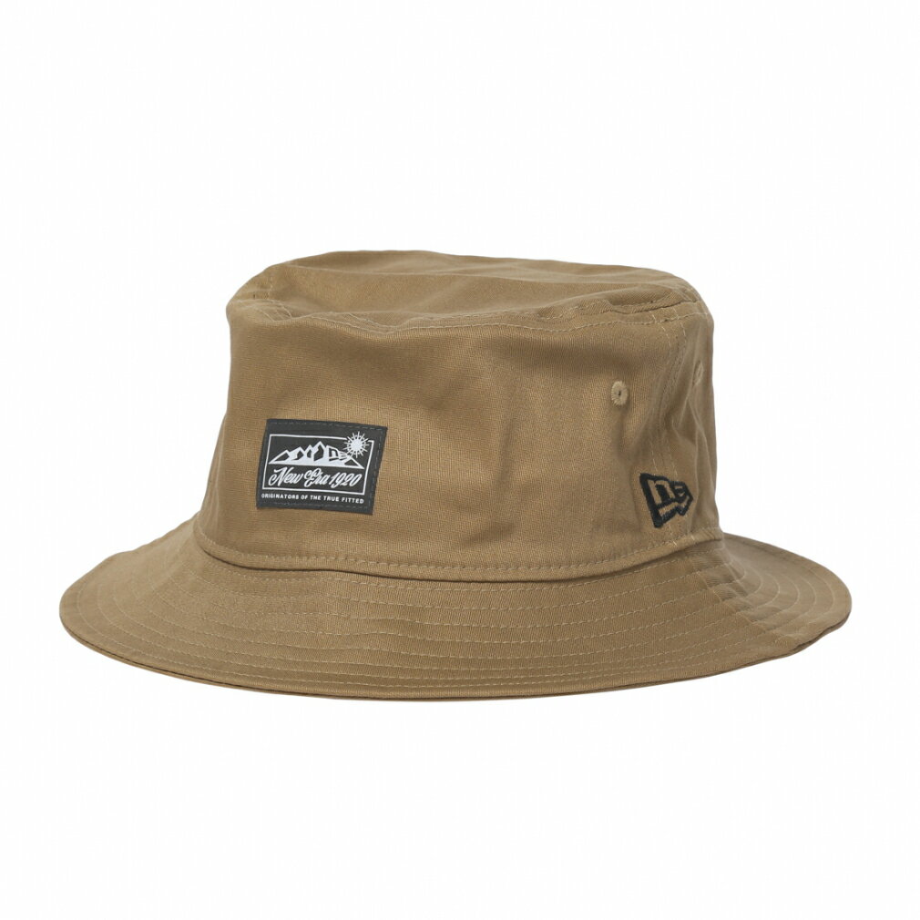 最大10％OFFクーポン  ニューエラ 帽子 ハット バケット01 Stretch Cotton Mountain Range Label リフレクターパッチ 13516191 : カーキ NEW ERA