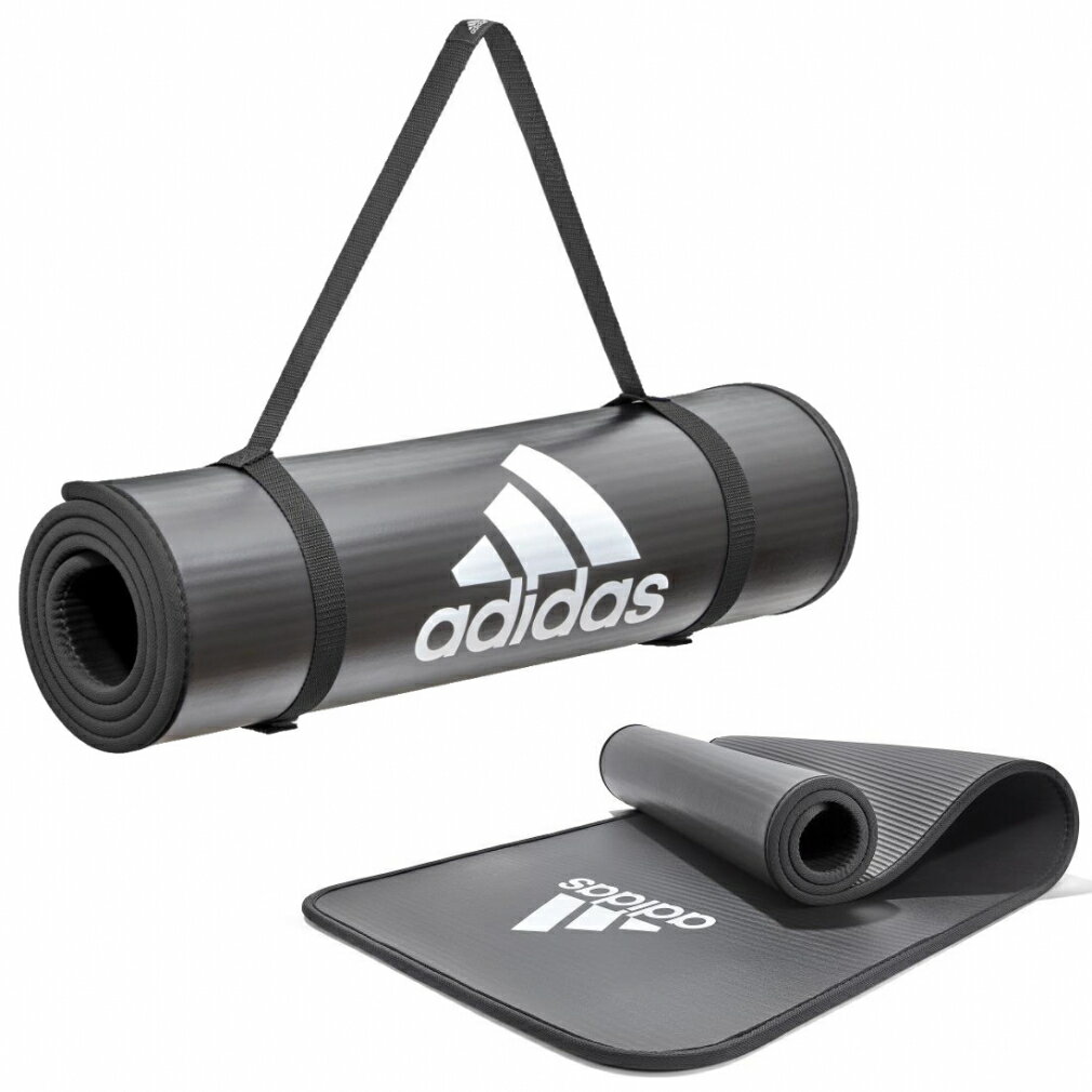 ヨガマット アディダス トレーニングマット フィットネスマット ブラック 10mm ADMT-12235BK adidas