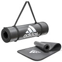 アディダス トレーニングマット フィットネスマット ブラック 10mm ADMT-12235BK adidas