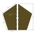 オガワ グランドマット グロッケ16 3879 キャンプ テントマット : ダークブラウン Ogawa