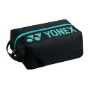 ヨネックス シューズケース BAG2333 テニス シューズ入れ 収納 ブラック×ピーコックグリーン YONEX