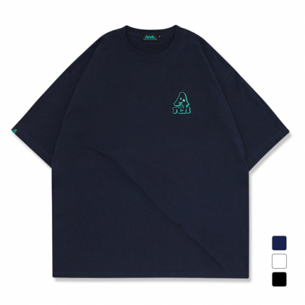 最大10％OFFクーポン 【6/1 0:00〜23:59】 アーチ メンズ レディス バスケットボール 半袖Tシャツ playful logo embroidered wide tee T123 Arch