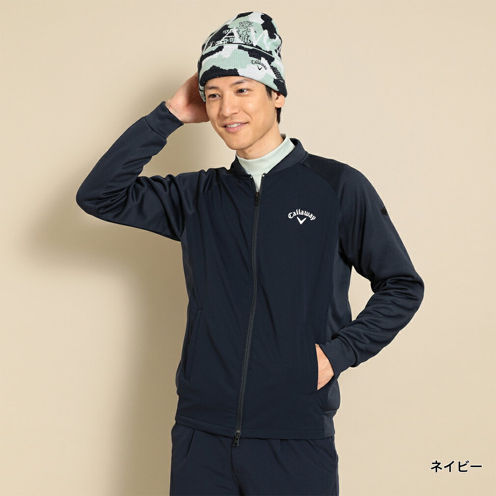 11/5限定★抽選で最大100％Pバック キャロウェイ ゴルフウェア 長袖 トレーナー 秋 冬 フルジップスウェット (C23217104) メンズ Callaway