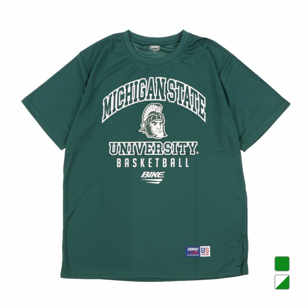 バイク メンズ レディス バスケットボール BIKE×NCAA ユニバーシティー Tシャツ Michigan State University ショートスリーブTシャツ BNC0006 BIKE