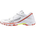 ミズノ WAVE CLAW 3 ウエーブクロー 3 71GA244305 メンズ レディス バドミントン シューズ 3E : ホワイト×レッド MIZUNO