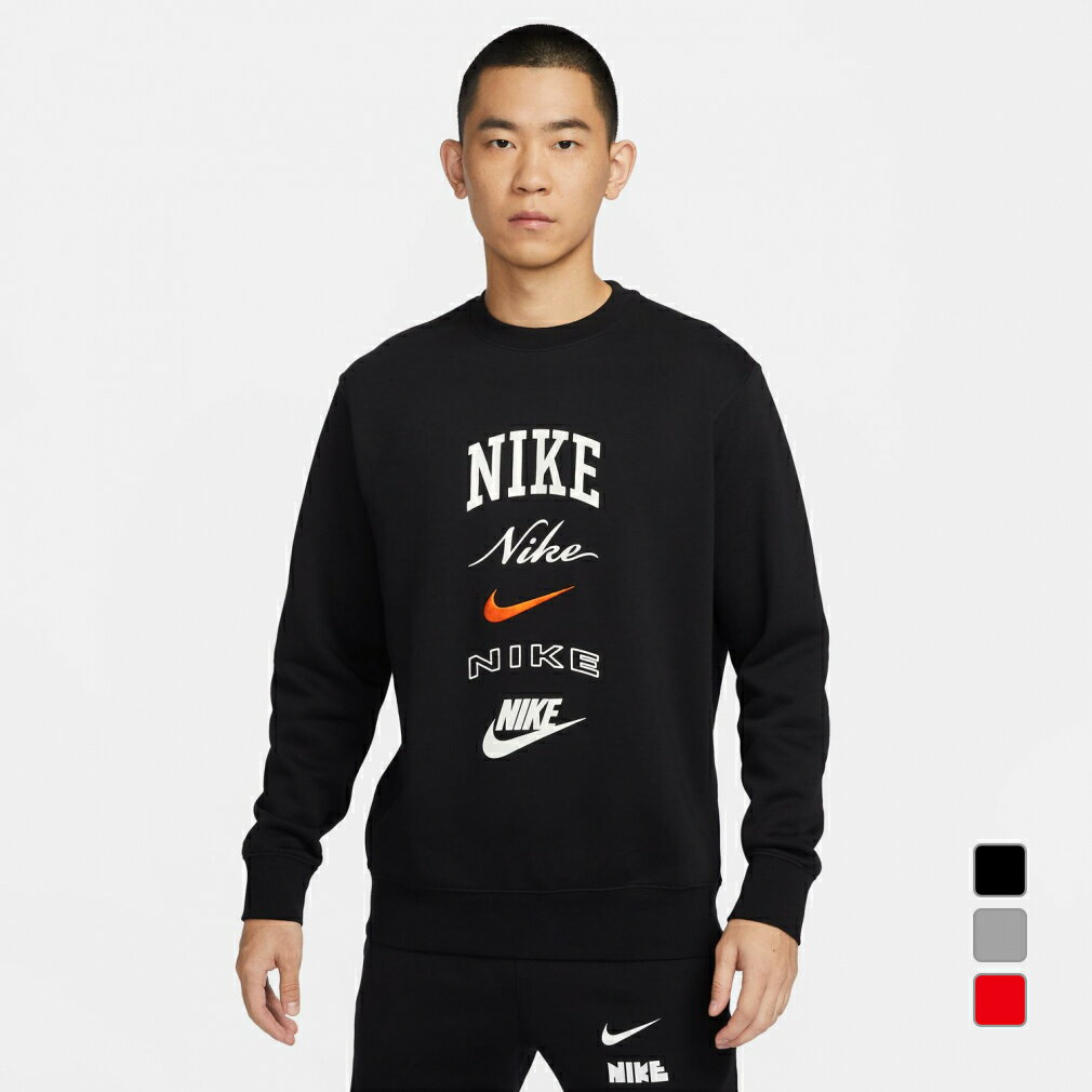 ナイキ メンズ スウェット トレーナー クラブ BB スタック GX L/S クルー FN2611 スポーツウェア NIKE