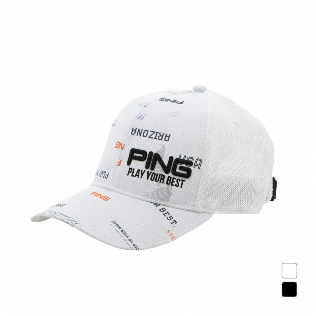 ピン ピン ゴルフウェア キャップ 春 夏 HW-F2408 アースメッシュキャップ (37456-01) メンズ PING