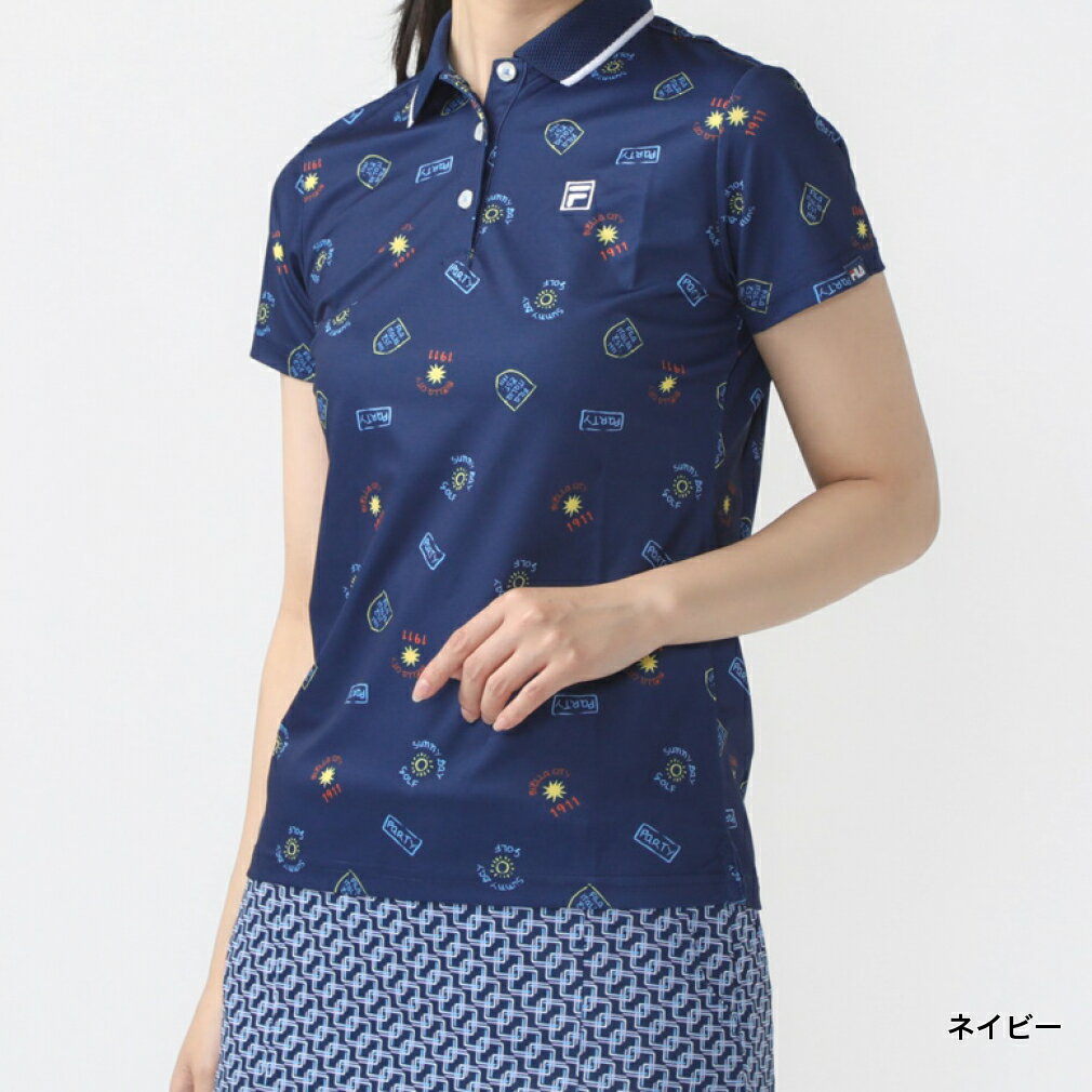 最大10％OFFクーポン 【11/20〜11/27】 フィラ レディース ゴルフウェア 半袖シャツ 春 夏 半袖ポロシャツ (753610) FILA