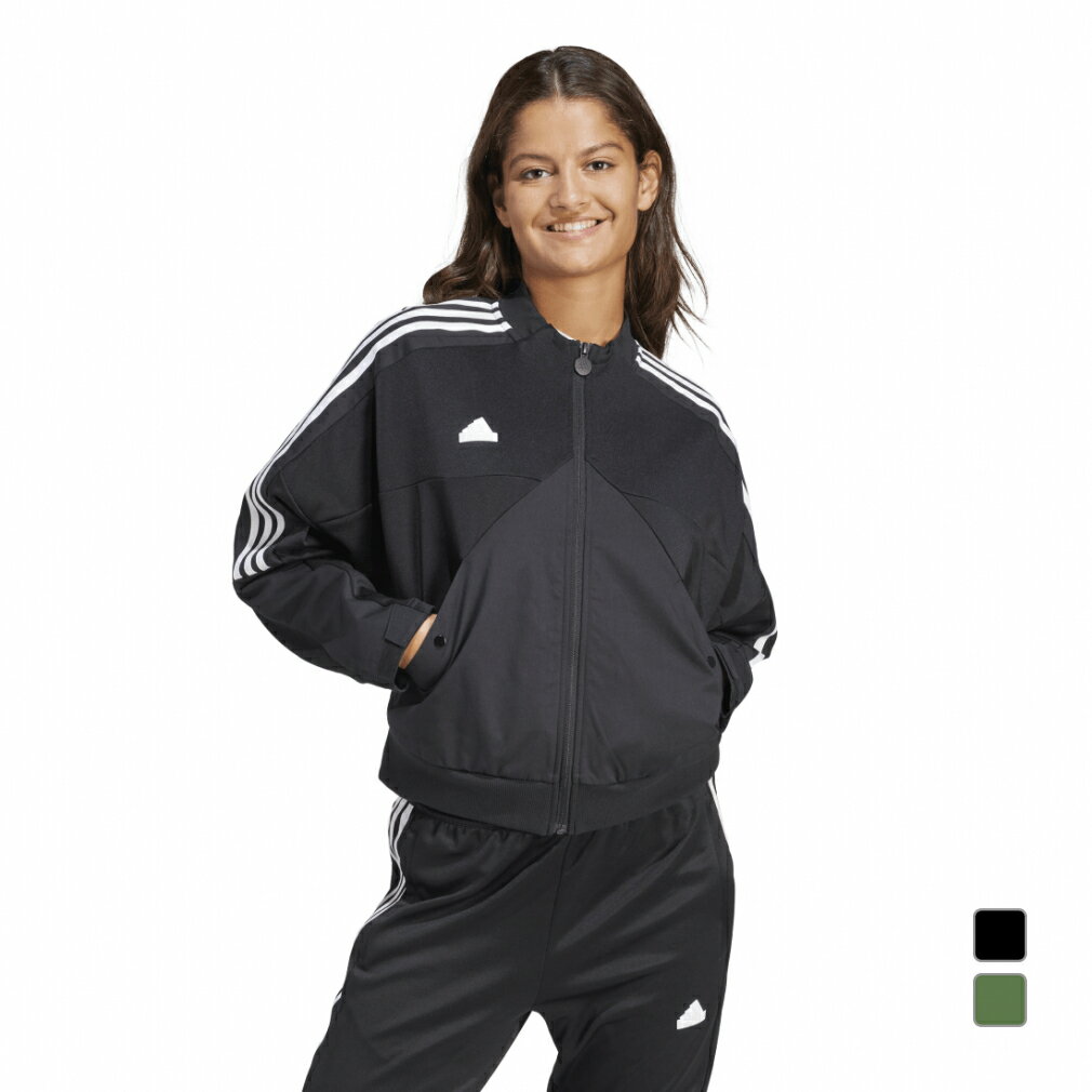 11/25限定★抽選で最大100%Pバック アディダス レディース 長袖 ジャージ ジャケット ティロ 異素材ミックス トラックジャケット ジャージ KLU80...