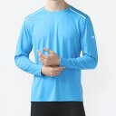 ティゴラ メンズ 陸上 ランニング UPF50+ 無地長袖Tシャツ TR-3R1214TL : ターコイズブルー TIGORA