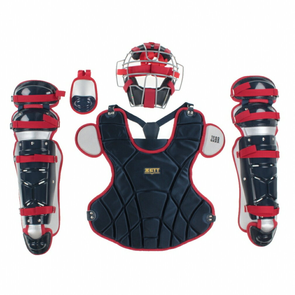 最大10%OFFクーポン 【11/20〜11/27】 ゼット 軟式キャッチャー防具4点セット BL3332A 軟式用 野球 プロテクター ZETT