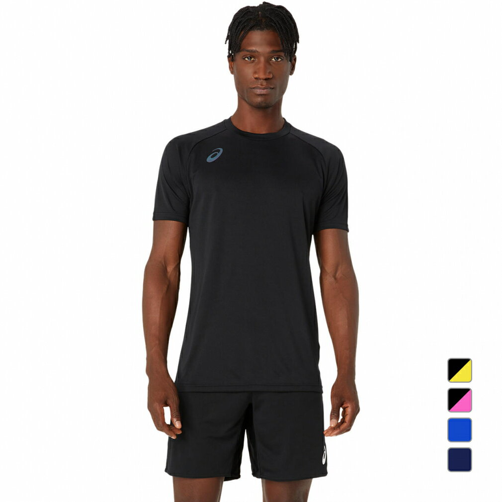 アシックス メンズ レディス バレーボール 半袖Tシャツ ドライプリント半袖シャツ(オーロラ) SS TOP 2053A163 asics