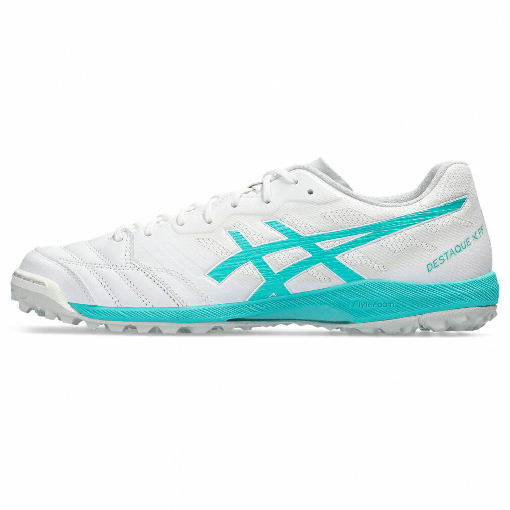 アシックス DESTAQUE K FF TF デスタッキ K FF TF 1111A218 サッカー トレーニングシューズ 2E : ホワイト×ブルー asics