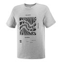 サロモン メンズ アウトドア 半袖Tシャツ ランニング グラフィック ショートスリーブ ティー RUNNING GRAPHIC SS TEE M LC2219000 : ミデアムグレー SALOMON