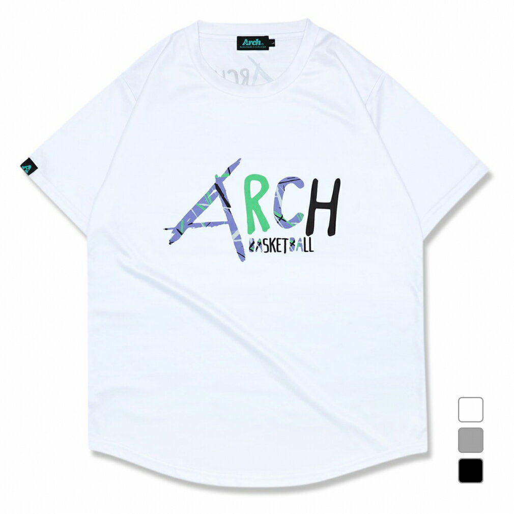 最大10％OFFクーポン 【6/1 0:00〜23:59】 アーチ メンズ レディス バスケットボール 半袖Tシャツ scratched tee DRY T124 Arch