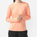 11/1限定★抽選で最大100%Pバック ティゴラ レディス 陸上 ランニング UPF50+ 無地長袖Tシャツ TR-3R2214TL : サーモンピンク TIGORA