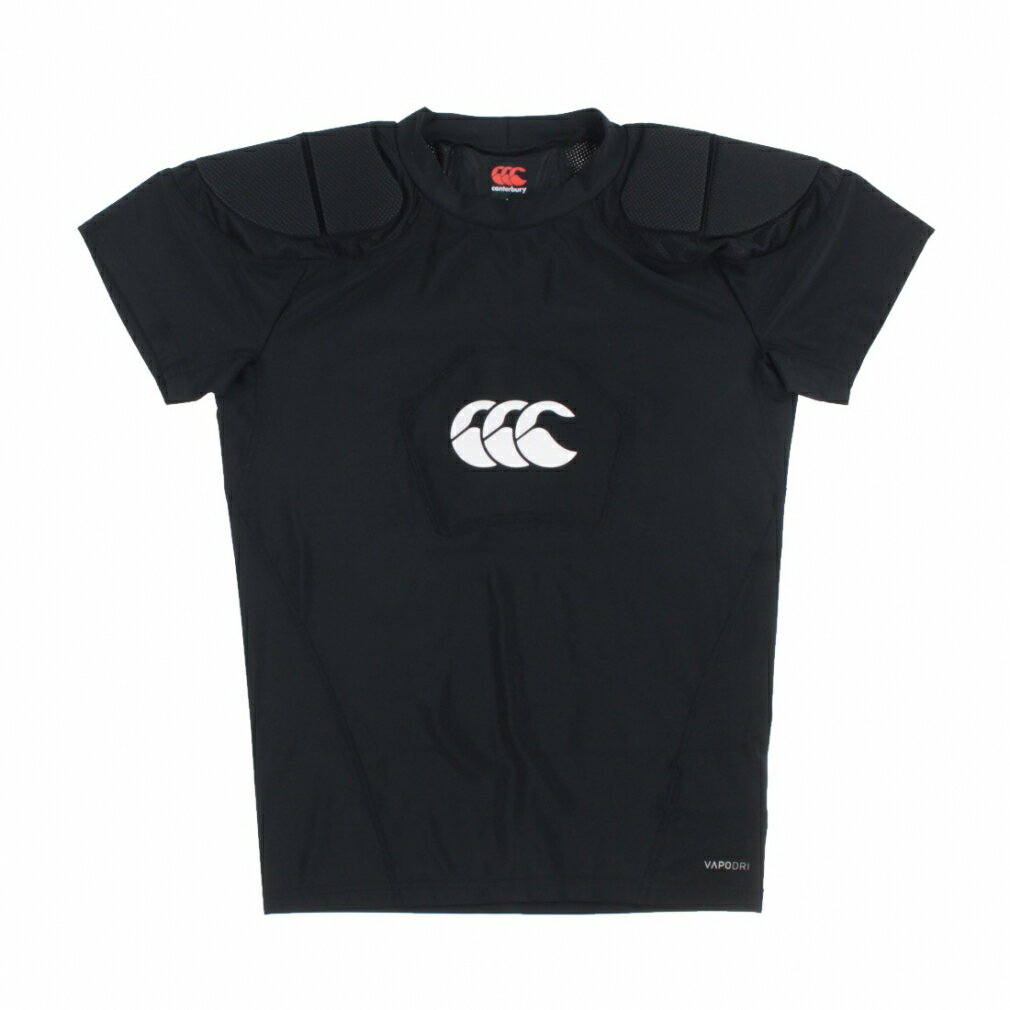 11/25限定★抽選で最大100%Pバック カンタベリー SHOULDER VEST ショルダーベスト AA04052 ラグビー ショルダーガード : ブラック...